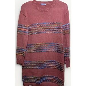Earthbound Women's‎ Medium Sweater Dress Tunic Space Dye Boho Rust